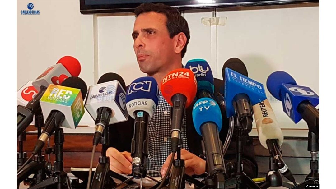 Henrique Capriles, líder de oposición venezolano partido Primero Justicia y gobernador del Estado Miranda.