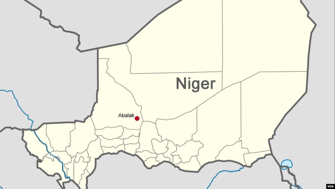 Map of Niger showing the location of Abalak