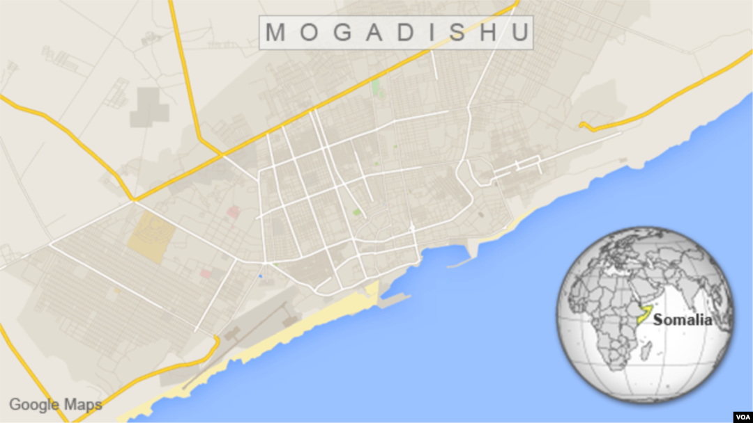 Map of Mogadishu, Somalia