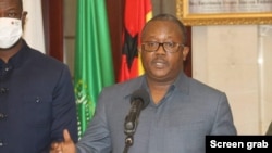 Presidente da Guiné-Bissau, Umaro Sissoco Embaló, fala à nação depois de tentativa de golpe, Bissau, 1 Fevereiro 2022