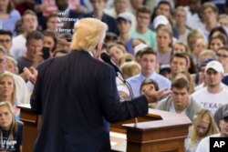 Donald Trump campaigning this week.