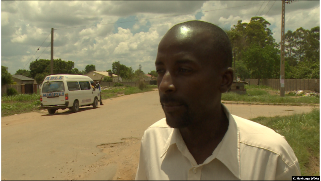 Clever Mundau says he supports the new traffic fines being introduced by the government. (Columbus Mavhunga/VOA)
