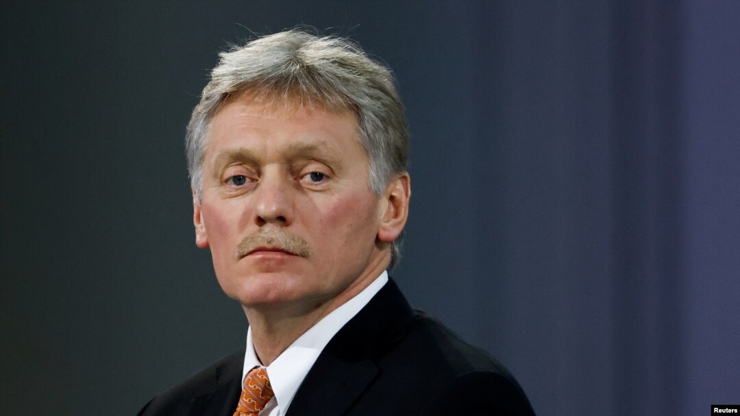 FILE - Kremlin spokesman Dmitry Peskov attends a news conference in Moscow, Russia, Dec. 23, 2021.