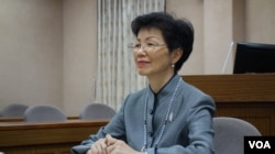 台湾陆委会主委张小月（2017年10月31日 美国之音记者 张佩芝摄）