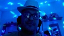 University of Panama professor Joel Alvarez, during one of his virtual "grammar party" classes