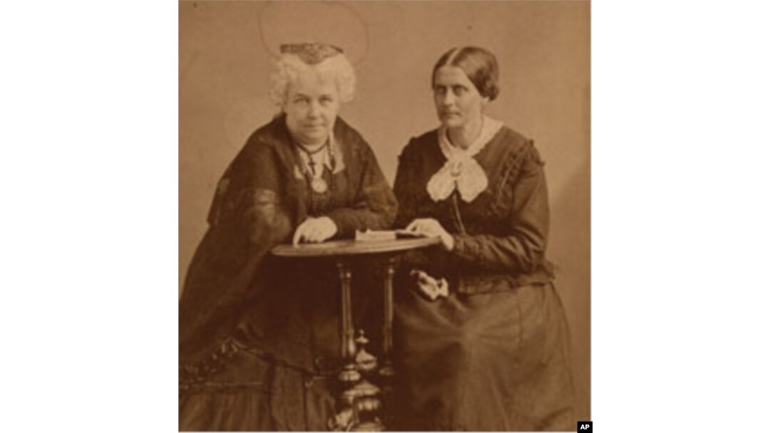 Elizabeth Cady Stanton (left) and Susan B. Anthony (right) wrote and lectured widely about equal rights for women.