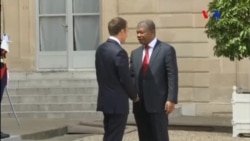 Joao Lourenço recebido no palácio do Eliseu