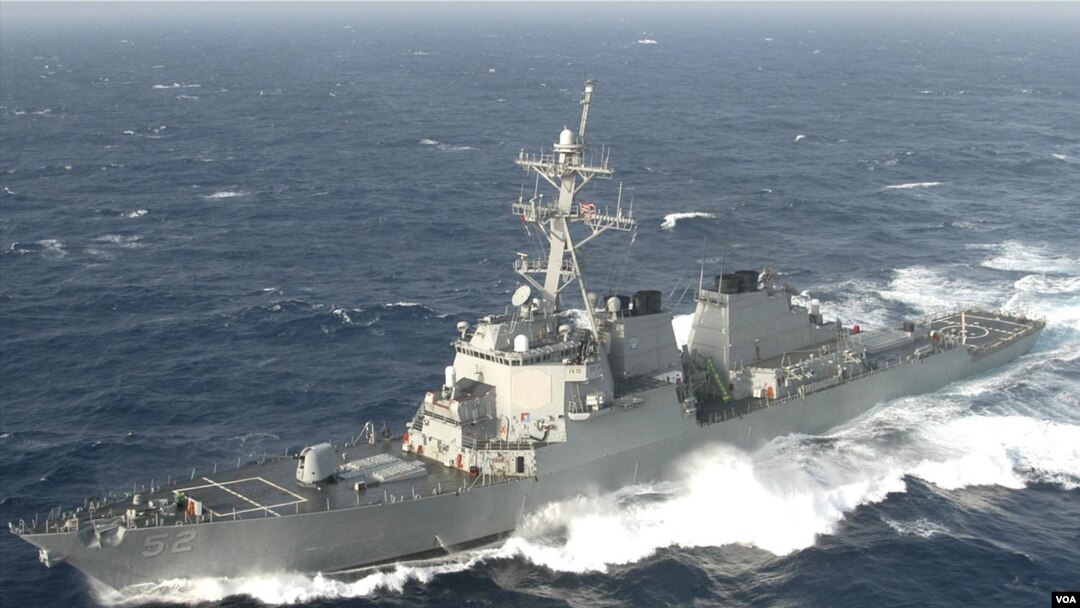 미국 유도미사일 구축함 배리(USS Barry)호. 