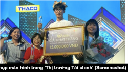 Chu Ngọc Quang Vinh đã chiến thắng trong cuộc thi tháng chương trình 'Đường lên đỉnh Olympia'