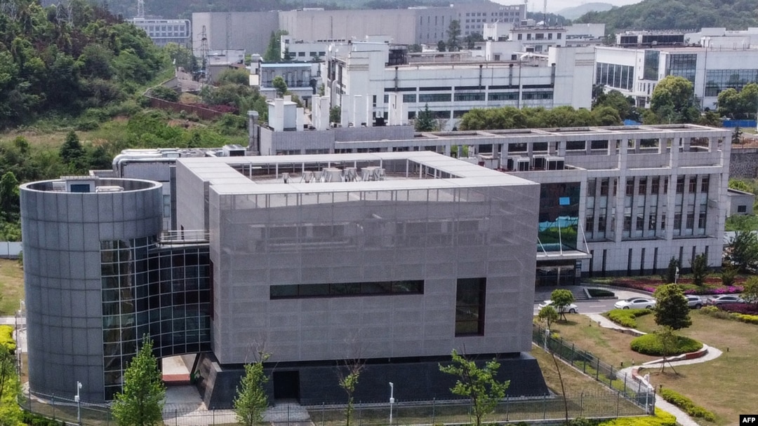 FILE - An aerial view shows the P4 laboratory of the Wuhan Institute of Virology, in Wuhan, China, April 17, 2020.
