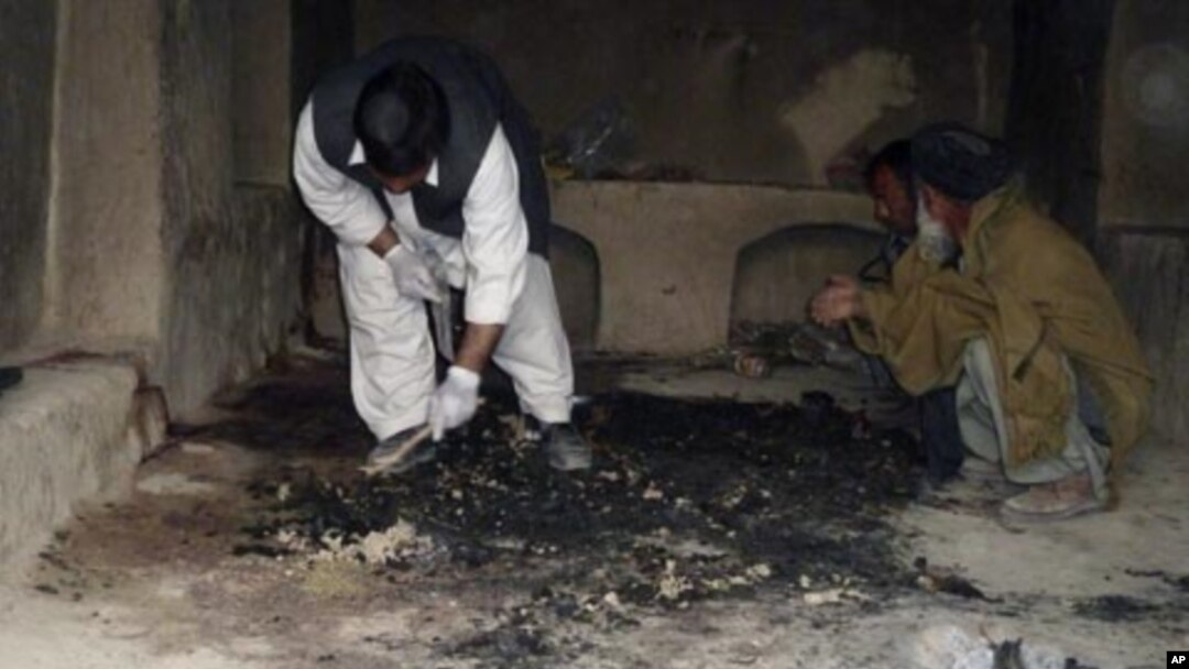 Qandahorda otishma yuz bergan uylarning biri. Amerikalik zobit Panjvayi tumanida 16 afg'onni otib o'ldirgan. 11-mart, 2012-yil.