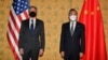 美国国务卿布林肯和中国外长王毅在意大利罗马出席G20峰会期间举行会晤。（2021年10月31日）