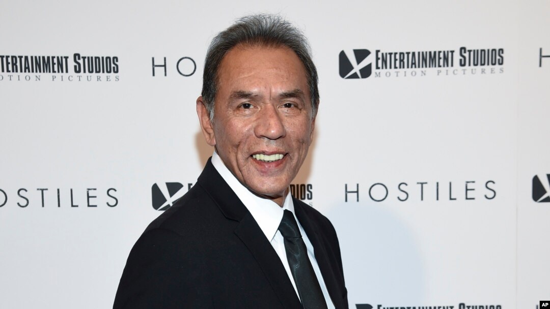 FILE - In this Dec. 18, 2017 file photo, actor Wes Studi attends a special screening of "Hostiles" in New York. Studi, whose credits include “Avatar,” “The Last of the Mohicans” and “Dances with Wolves,” will take the stage at Sunday’s Oscars to present an award.