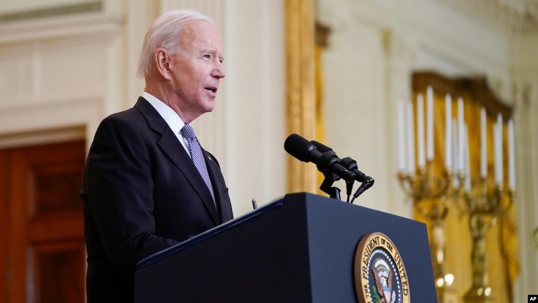 FILE - President Joe Biden speaks about the distribution of COVID-19 vaccines, in the East Room of the White House in Washington, May 17, 2021.