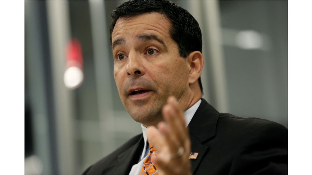 FILE - Director of the National Counterintelligence and Security Center William Evanina speaks during the Reuters Cybersecurity Summit in Washington, Oct. 31, 2017.