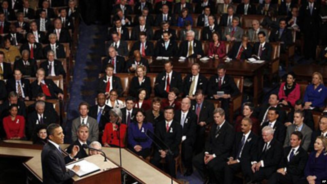 President Barack Obama delivers the State of the Union address on Capitol Hill in Washington, 25 Jan 2011
