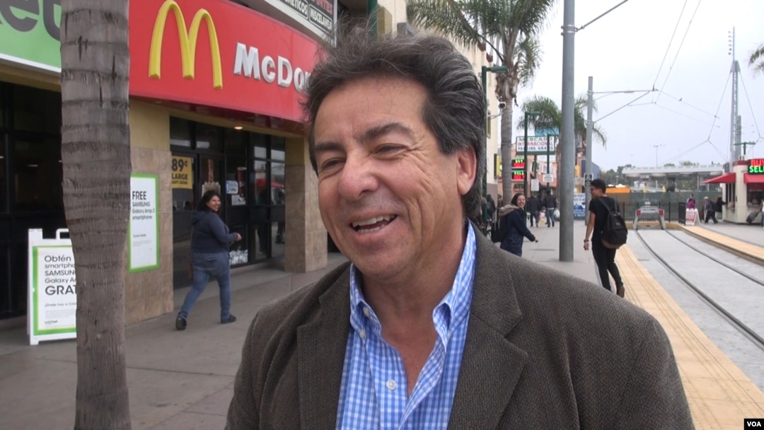Miguel Aguirre, a businessman in San Ysidro, Calif., hopes policymakers fully appreciate how much the local economy depends on border crossings. (A. Martinez/VOA)