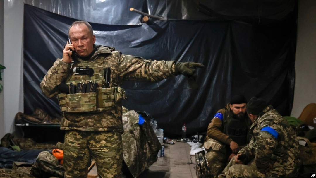 烏克蘭武裝部隊總司令亞歷山大·瑟爾斯基（Oleksandr Syrskyi）在烏東地區前線指揮戰鬥（資料照：2023年1月8日）