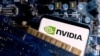 计算机主板与英伟达（Nvidia）公司的标志