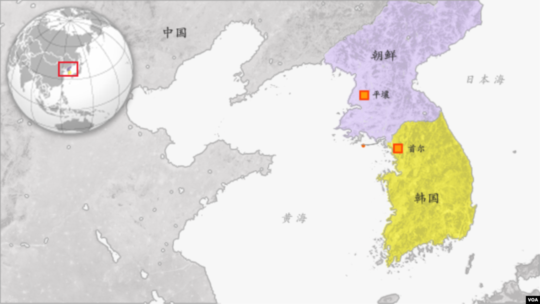 中朝南韓地理位置