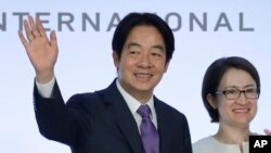 资料照：台湾当选总统赖清德与台湾当选副总统萧美琴