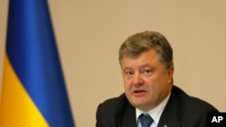 FILE - Ukrainian President Petro Poroshenko. 
