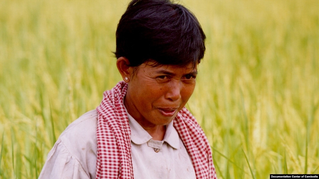 Taing Kim came forward with her story in 2003, when she became one of the first women to speak publicly about her experience, which was also covered in a 2005 television documentary filmed by DC-Cam in the rice field. (Courtesy photo of DC-Cam) 