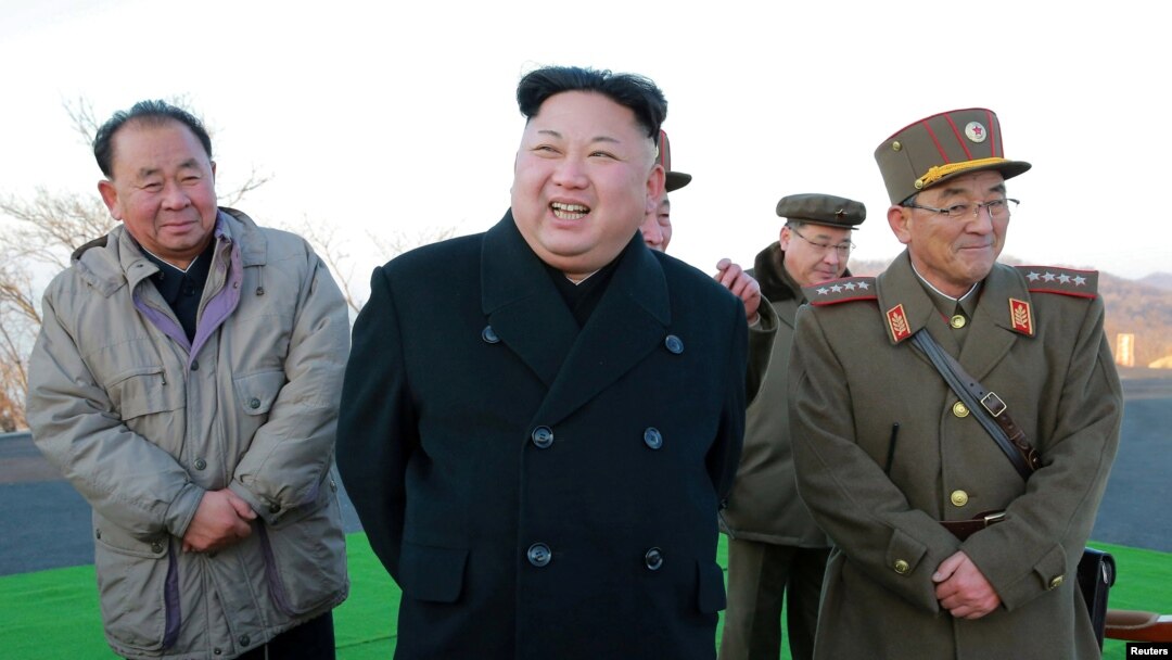North Korean leader Kim Jong Un supervised a ballistic rocket launching drill of Hwasong artillery units of the Strategic Force of the KPA on the spot in this undated photo released by North Korea's Korean Central News Agency (KCNA) in Pyongyang, March 7, 2017.